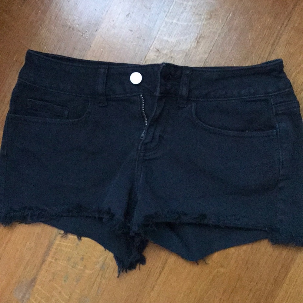 PINK black jean shorts